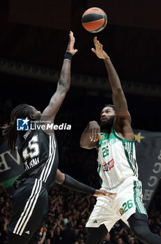 2024-11-15 - Mathias Lessort (Athens) during the basketball Turkish Airlines Euroleague match between Virtus Segafredo Bologna and Panathinaikos Aktor Athens at the Unipol Arena, Casalecchio (Bologna), Italy, November 15, 2024 - photo: Michele Nucci - SEGAFREDO VIRTUS BOLOGNA VS PANATHINAIKOS AKTOR ATHENS - EUROLEAGUE - BASKETBALL