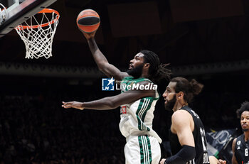 2024-11-15 - Mathias Lessort (Athens) during the basketball Turkish Airlines Euroleague match between Virtus Segafredo Bologna and Panathinaikos Aktor Athens at the Unipol Arena, Casalecchio (Bologna), Italy, November 15, 2024 - photo: Michele Nucci - SEGAFREDO VIRTUS BOLOGNA VS PANATHINAIKOS AKTOR ATHENS - EUROLEAGUE - BASKETBALL