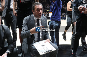 2024-11-15 - Luca Banchi, head coach of Virtus Bologna during the basketball Turkish Airlines Euroleague match between Virtus Segafredo Bologna and Panathinaikos Aktor Athens at the Unipol Arena, Casalecchio (Bologna), Italy, November 15, 2024 - photo: Michele Nucci - SEGAFREDO VIRTUS BOLOGNA VS PANATHINAIKOS AKTOR ATHENS - EUROLEAGUE - BASKETBALL