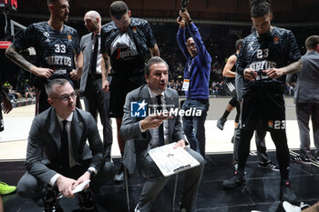 2024-11-15 - Luca Banchi, head coach of Virtus Bologna during the basketball Turkish Airlines Euroleague match between Virtus Segafredo Bologna and Panathinaikos Aktor Athens at the Unipol Arena, Casalecchio (Bologna), Italy, November 15, 2024 - photo: Michele Nucci - SEGAFREDO VIRTUS BOLOGNA VS PANATHINAIKOS AKTOR ATHENS - EUROLEAGUE - BASKETBALL