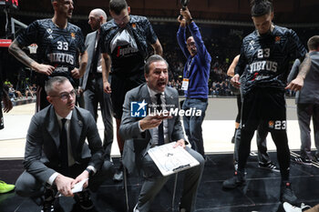 2024-11-15 - Luca Banchi, head coach of Virtus Bologna during the basketball Turkish Airlines Euroleague match between Virtus Segafredo Bologna and Panathinaikos Aktor Athens at the Unipol Arena, Casalecchio (Bologna), Italy, November 15, 2024 - photo: Michele Nucci - SEGAFREDO VIRTUS BOLOGNA VS PANATHINAIKOS AKTOR ATHENS - EUROLEAGUE - BASKETBALL