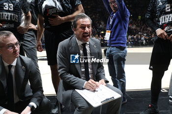 2024-11-15 - Luca Banchi, head coach of Virtus Bologna during the basketball Turkish Airlines Euroleague match between Virtus Segafredo Bologna and Panathinaikos Aktor Athens at the Unipol Arena, Casalecchio (Bologna), Italy, November 15, 2024 - photo: Michele Nucci - SEGAFREDO VIRTUS BOLOGNA VS PANATHINAIKOS AKTOR ATHENS - EUROLEAGUE - BASKETBALL