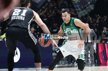 2024-11-15 - Kostas Sloukas (Athens) during the basketball Turkish Airlines Euroleague match between Virtus Segafredo Bologna and Panathinaikos Aktor Athens at the Unipol Arena, Casalecchio (Bologna), Italy, November 15, 2024 - photo: Michele Nucci - SEGAFREDO VIRTUS BOLOGNA VS PANATHINAIKOS AKTOR ATHENS - EUROLEAGUE - BASKETBALL