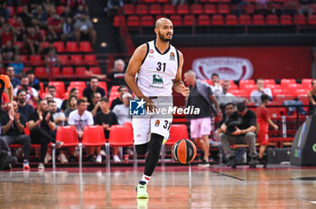 2024-10-15 - 31 Shavon Shields of EA7 Emporio Armani Milan is playing during the Euroleague, Round 3 match between Olympiacos Piraeus and EA7 Emporio Armani Milan at Peace and Friendship Stadium on October 15, 2024, Piraeus, Greece. - OLYMPIACOS VS EA7 EMPORIO ARMANI MILAN - EUROLEAGUE - BASKETBALL