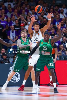 2024-10-17 - 17th October 2024; Wizink Center; Madrid, Spain; Turkish Airlines Euroleague Basketball; Spain, Real Madrid vs Panathinaikos; Edy Walter Tavares (Real Madrid) and Nunn (Panathinaikos) Euroleague Basket Real Madrid v Panathinaikos 900/Cordon Press - REAL MADRID VS PANATHINAIKOS - EUROLEAGUE - BASKETBALL