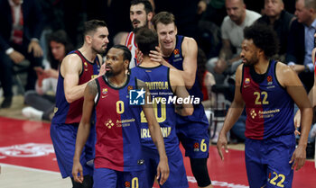 2024-10-18 - Tomas Satoransky, Kevin Punter, Jan Vesely, Jabari Parker Barcelona during the Turkish Airlines Euroleague basketball match between Crvena Zvezda Meridianbet Belgrade and FC Barcelona on 18 October 2024 at Belgrade Arena in Belgrade, Serbia - BASKETBALL - EUROLEAGUE - CRVENA ZVEZDA V FC BARCELONA - EUROLEAGUE - BASKETBALL