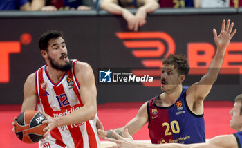 2024-10-18 - Nikola Kalinic Crvena Zvezda, Nicolas Laprovittola Barcelona Basquet during the Turkish Airlines Euroleague basketball match between Crvena Zvezda Meridianbet Belgrade and FC Barcelona on 18 October 2024 at Belgrade Arena in Belgrade, Serbia - BASKETBALL - EUROLEAGUE - CRVENA ZVEZDA V FC BARCELONA - EUROLEAGUE - BASKETBALL