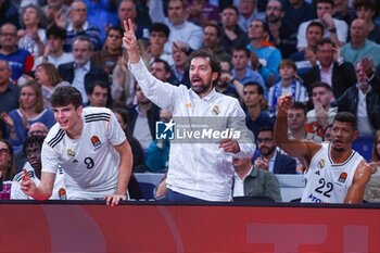 2024-10-22 - 2th October 2024; Wizink Center; Madrid, Spain; Turkish Airlines Euroleague Basketball; Spain, Real Madrid vs Crvena Zvezda; Hugo Gonzalez (Real Madrid), Sergio Llull (Real Madrid) and Edy Walter Tavares (Real Madrid)Euroleague Basketball Real Madrid v Crvena Zvezda 900/Cordon Press - EUROLEAGUE BASKETBALL REAL MADRID V CRVENA ZVEZDA - EUROLEAGUE - BASKETBALL