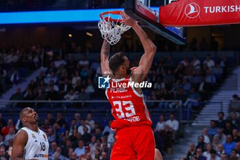 2024-10-24 - 24th October 2024; Wizink Center; Madrid, Spain; Turkish Airlines Euroleague Basketball; Spain, Real Madrid vs Crvena Zvezda; Plausic (Crvena)Euroleague Basketball Real Madrid v Crvena Zvezda 900/Cordon Press - EUROLEAGUE BASKETBALL REAL MADRID V CRVENA ZVEZDA - EUROLEAGUE - BASKETBALL