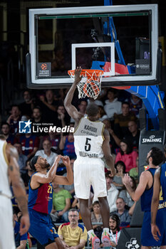 2024-10-25 - Charles Kahudi (Asvel Villeurbanne) in action during a EuroLeague match between Braca Basket and Asvel Villeurbanne at Palau Blaugrana in Barcelona, Barcelona, Spain, on October 25 2024. Photo by Felipe Mondino - BARÇA BASKET - ASVEL VILLEURBANNE - EUROLEAGUE - BASKETBALL