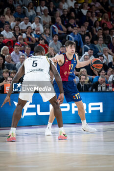 2024-10-25 - Juan Nunez (Barca Basket) in action during a EuroLeague match between Braca Basket and Asvel Villeurbanne at Palau Blaugrana in Barcelona, Barcelona, Spain, on October 25 2024. Photo by Felipe Mondino - BARÇA BASKET - ASVEL VILLEURBANNE - EUROLEAGUE - BASKETBALL