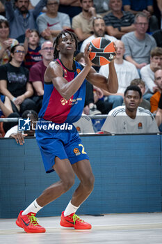 2024-10-25 - Dame Sarr (Barca Basket) in action during a EuroLeague match between Braca Basket and Asvel Villeurbanne at Palau Blaugrana in Barcelona, Barcelona, Spain, on October 25 2024. Photo by Felipe Mondino - BARÇA BASKET - ASVEL VILLEURBANNE - EUROLEAGUE - BASKETBALL