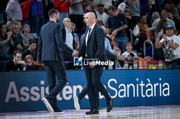 2024-10-25 - Head coach Joan Penarroya (Barca Basket) seen during a EuroLeague match between Braca Basket and Asvel Villeurbanne at Palau Blaugrana in Barcelona, Barcelona, Spain, on October 25 2024. Photo by Felipe Mondino - BARÇA BASKET - ASVEL VILLEURBANNE - EUROLEAGUE - BASKETBALL