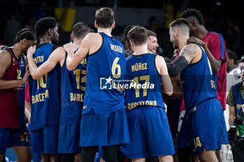 2024-10-25 - Players of Barca Basket are seen in action during a EuroLeague match between Braca Basket and Asvel Villeurbanne at Palau Blaugrana in Barcelona, Barcelona, Spain, on October 25 2024. Photo by Felipe Mondino - BARÇA BASKET - ASVEL VILLEURBANNE - EUROLEAGUE - BASKETBALL