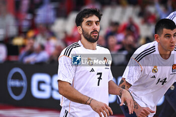 2024-10-29 - 7 Facundo Campazzo of Real Madrid is playing during the Euroleague, Round 6 match between Olympiacos Piraeus and Real Madrid at Peace and Friendship Stadium on October 29, 2024, Piraeus, Greece. - OLYMPIACOS VS REAL MADRID - EUROLEAGUE - BASKETBALL