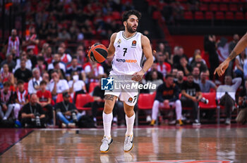 2024-10-29 - 7 Facundo Campazzo of Real Madrid is playing during the Euroleague, Round 6 match between Olympiacos Piraeus and Real Madrid at Peace and Friendship Stadium on October 29, 2024, Piraeus, Greece. - OLYMPIACOS VS REAL MADRID - EUROLEAGUE - BASKETBALL