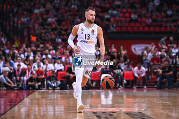 2024-10-29 - 13 Dzanan Musa of Real Madrid is playing during the Euroleague, Round 6 match between Olympiacos Piraeus and Real Madrid at Peace and Friendship Stadium on October 29, 2024, Piraeus, Greece. - OLYMPIACOS VS REAL MADRID - EUROLEAGUE - BASKETBALL