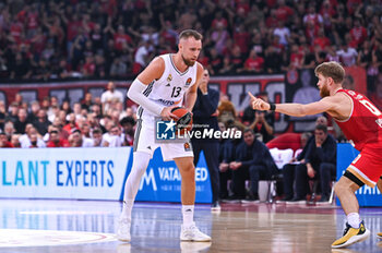 2024-10-29 - 13 Dzanan Musa of Real Madrid is playing during the Euroleague, Round 6 match between Olympiacos Piraeus and Real Madrid at Peace and Friendship Stadium on October 29, 2024, Piraeus, Greece. - OLYMPIACOS VS REAL MADRID - EUROLEAGUE - BASKETBALL