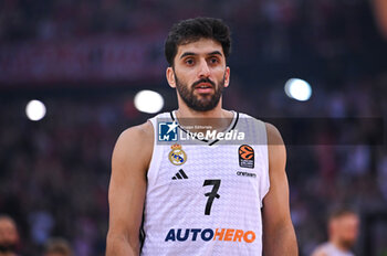 2024-10-29 - 7 Facundo Campazzo of Real Madrid is playing during the Euroleague, Round 6 match between Olympiacos Piraeus and Real Madrid at Peace and Friendship Stadium on October 29, 2024, Piraeus, Greece. - OLYMPIACOS VS REAL MADRID - EUROLEAGUE - BASKETBALL