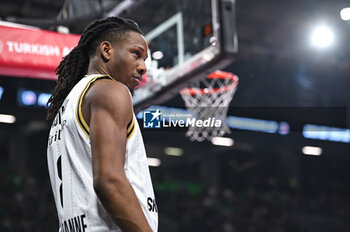 2024-10-30 - 8 Melvin Ajinca of LDLC ASVEL Villeurbanne is playing during the Euroleague, Round 6 match between Panathinaikos AKTOR Athens and LDLC ASVEL Villeurbanne at OAKA Altion Arena on October 30, 2024, Athens, Greece. - PANATHINAIKOS VS LDLC ASVEL VILLEURBANNE - EUROLEAGUE - BASKETBALL