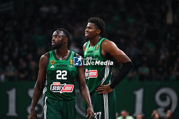 2024-10-30 - 37 Kostas Antetokounmpo and 22 Jerian Grant of Panathinaikos AKTOR Athens is playing during the Euroleague, Round 6 match between Panathinaikos AKTOR Athens and LDLC ASVEL Villeurbanne at OAKA Altion Arena on October 30, 2024, Athens, Greece. - PANATHINAIKOS VS LDLC ASVEL VILLEURBANNE - EUROLEAGUE - BASKETBALL