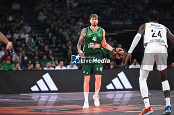 2024-10-30 - 41 Juancho Hernangomez of Panathinaikos AKTOR Athens is playing during the Euroleague, Round 6 match between Panathinaikos AKTOR Athens and LDLC ASVEL Villeurbanne at OAKA Altion Arena on October 30, 2024, Athens, Greece. - PANATHINAIKOS VS LDLC ASVEL VILLEURBANNE - EUROLEAGUE - BASKETBALL