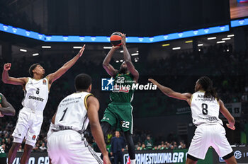 2024-10-30 - 22 Jerian Grant of Panathinaikos AKTOR Athens is playing during the Euroleague, Round 6 match between Panathinaikos AKTOR Athens and LDLC ASVEL Villeurbanne at OAKA Altion Arena on October 30, 2024, Athens, Greece. - PANATHINAIKOS VS LDLC ASVEL VILLEURBANNE - EUROLEAGUE - BASKETBALL