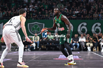 2024-10-30 - 22 Jerian Grant of Panathinaikos AKTOR Athens is playing during the Euroleague, Round 6 match between Panathinaikos AKTOR Athens and LDLC ASVEL Villeurbanne at OAKA Altion Arena on October 30, 2024, Athens, Greece. - PANATHINAIKOS VS LDLC ASVEL VILLEURBANNE - EUROLEAGUE - BASKETBALL