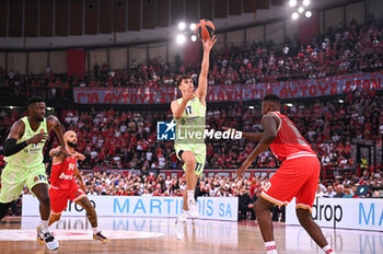 2024-10-31 - 17 Juan Nunez of FC Barcelona plays during the Euroleague, Round 7 match between Olympiacos Piraeus and FC Barcelona at Peace and Friendship Stadium in Piraeus, Greece, on October 31, 2024. - OLYMPIACOS VS FC BARCELONA - EUROLEAGUE - BASKETBALL