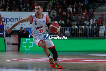 2024-03-27 - Davide Moretti #11 of Itelyum Varese seen in action during FIBA Europe Cup 2023/24 Semi-Finals game between Itelyum Varese and Bahcesehir College at Itelyum Arena, Varese, Italy on March 27, 2024 - SEMIFINALS - ITELYUM VARESE BAHCESEHIR COLLEGE - FIBA EUROPE CUP - BASKETBALL