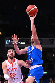 2024-02-22 - Marco Spissu ( Italy ) during FIBA Euro Basket group B game between Italy and Turkiye  at Vitifrigo Arena in Pesaro, Italy on   February 22, 2024
during FIBA Euro Basket group B game between Italy and Turkiye  at Vitifrigo Arena in Pesaro, Italy on   February 22, 2024 - EUROBASKET 2025 QUALIFICATIONS - ITALY VS TURKEY - EVENTS - BASKETBALL