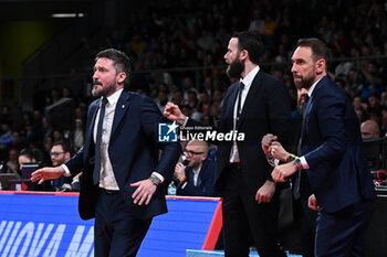 2024-02-22 - Coach Pozzecco of Italy Team during FIBA Euro Basket group B game between Italy and Turkiye  at Vitifrigo Arena in Pesaro, Italy on   February 22, 2024 - EUROBASKET 2025 QUALIFICATIONS - ITALY VS TURKEY - EVENTS - BASKETBALL