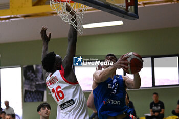 2024-07-05 - Images of the Spain and Greece match at Pala Cian Toma - Domegge (BL) 5 July, 2024, during the 22nd De Silvestro-Meneghin International U20 Basketball Tournament - TORNEO UNDER 20 - 22° MEMORIAL DE SILVESTRO/TROFEO MENEGHIN - SPAGNA VS GRECIA - EVENTS - BASKETBALL