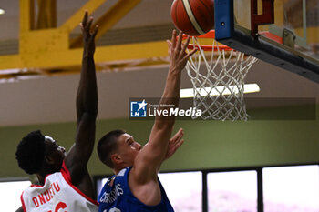 2024-07-05 - Images of the Spain and Greece match at Pala Cian Toma - Domegge (BL) 5 July, 2024, during the 22nd De Silvestro-Meneghin International U20 Basketball Tournament - TORNEO UNDER 20 - 22° MEMORIAL DE SILVESTRO/TROFEO MENEGHIN - SPAGNA VS GRECIA - EVENTS - BASKETBALL