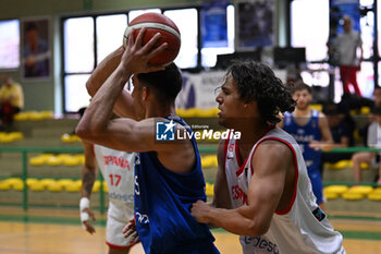 2024-07-05 - Images of the Spain and Greece match at Pala Cian Toma - Domegge (BL) 5 July, 2024, during the 22nd De Silvestro-Meneghin International U20 Basketball Tournament - TORNEO UNDER 20 - 22° MEMORIAL DE SILVESTRO/TROFEO MENEGHIN - SPAGNA VS GRECIA - EVENTS - BASKETBALL