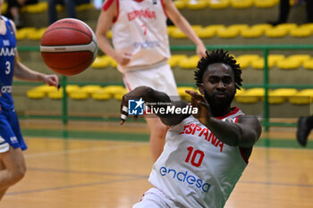 2024-07-05 - Images of the Spain and Greece match at Pala Cian Toma - Domegge (BL) 5 July, 2024, during the 22nd De Silvestro-Meneghin International U20 Basketball Tournament - TORNEO UNDER 20 - 22° MEMORIAL DE SILVESTRO/TROFEO MENEGHIN - SPAGNA VS GRECIA - EVENTS - BASKETBALL