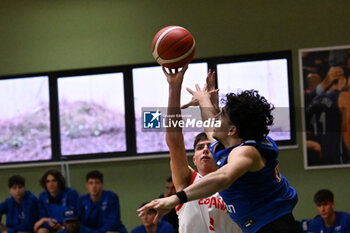 2024-07-05 - Images of the Spain and Greece match at Pala Cian Toma - Domegge (BL) 5 July, 2024, during the 22nd De Silvestro-Meneghin International U20 Basketball Tournament - TORNEO UNDER 20 - 22° MEMORIAL DE SILVESTRO/TROFEO MENEGHIN - SPAGNA VS GRECIA - EVENTS - BASKETBALL