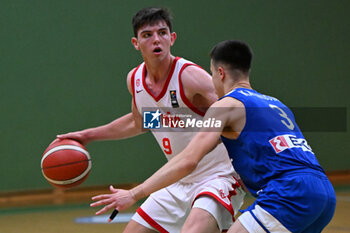 2024-07-05 - Images of the Spain and Greece match at Pala Cian Toma - Domegge (BL) 5 July, 2024, during the 22nd De Silvestro-Meneghin International U20 Basketball Tournament - TORNEO UNDER 20 - 22° MEMORIAL DE SILVESTRO/TROFEO MENEGHIN - SPAGNA VS GRECIA - EVENTS - BASKETBALL