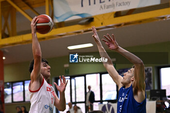 2024-07-05 - Images of the Spain and Greece match at Pala Cian Toma - Domegge (BL) 5 July, 2024, during the 22nd De Silvestro-Meneghin International U20 Basketball Tournament - TORNEO UNDER 20 - 22° MEMORIAL DE SILVESTRO/TROFEO MENEGHIN - SPAGNA VS GRECIA - EVENTS - BASKETBALL