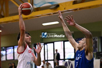 2024-07-05 - Images of the Spain and Greece match at Pala Cian Toma - Domegge (BL) 5 July, 2024, during the 22nd De Silvestro-Meneghin International U20 Basketball Tournament - TORNEO UNDER 20 - 22° MEMORIAL DE SILVESTRO/TROFEO MENEGHIN - SPAGNA VS GRECIA - EVENTS - BASKETBALL