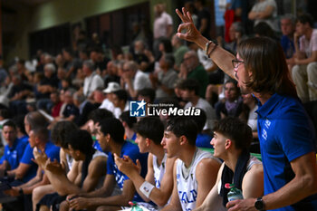 2024-07-05 - Actions of the game and players' images during the between Italy and Slovenia at Pala Cian Toma - Domegge (BL) 5 July, 2024 during the Torneo Under 20 - 22° Memorial De Silvestro/Trofeo Meneghin - TORNEO UNDER 20 - 22° MEMORIAL DE SILVESTRO/TROFEO MENEGHIN - ITALIA VS SLOVENIA - EVENTS - BASKETBALL