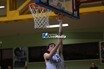 2024-07-05 - Actions of the game and players' images during the between Italy and Slovenia at Pala Cian Toma - Domegge (BL) 5 July, 2024 during the Torneo Under 20 - 22° Memorial De Silvestro/Trofeo Meneghin - TORNEO UNDER 20 - 22° MEMORIAL DE SILVESTRO/TROFEO MENEGHIN - ITALIA VS SLOVENIA - EVENTS - BASKETBALL