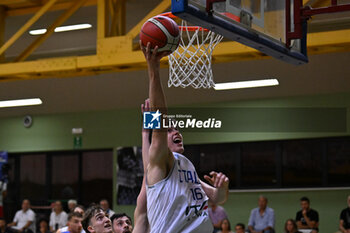 2024-07-05 - Actions of the game and players' images during the between Italy and Slovenia at Pala Cian Toma - Domegge (BL) 5 July, 2024 during the Torneo Under 20 - 22° Memorial De Silvestro/Trofeo Meneghin - TORNEO UNDER 20 - 22° MEMORIAL DE SILVESTRO/TROFEO MENEGHIN - ITALIA VS SLOVENIA - EVENTS - BASKETBALL