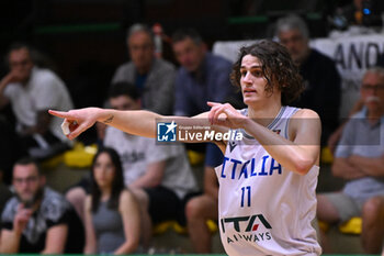 2024-07-05 - Actions of the game and players' images during the between Italy and Slovenia at Pala Cian Toma - Domegge (BL) 5 July, 2024 during the Torneo Under 20 - 22° Memorial De Silvestro/Trofeo Meneghin - TORNEO UNDER 20 - 22° MEMORIAL DE SILVESTRO/TROFEO MENEGHIN - ITALIA VS SLOVENIA - EVENTS - BASKETBALL