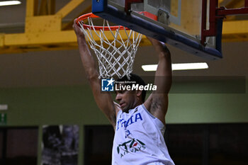 2024-07-05 - Actions of the game and players' images during the between Italy and Slovenia at Pala Cian Toma - Domegge (BL) 5 July, 2024 during the Torneo Under 20 - 22° Memorial De Silvestro/Trofeo Meneghin - TORNEO UNDER 20 - 22° MEMORIAL DE SILVESTRO/TROFEO MENEGHIN - ITALIA VS SLOVENIA - EVENTS - BASKETBALL