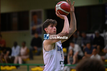 2024-07-05 - Actions of the game and players' images during the between Italy and Slovenia at Pala Cian Toma - Domegge (BL) 5 July, 2024 during the Torneo Under 20 - 22° Memorial De Silvestro/Trofeo Meneghin - TORNEO UNDER 20 - 22° MEMORIAL DE SILVESTRO/TROFEO MENEGHIN - ITALIA VS SLOVENIA - EVENTS - BASKETBALL