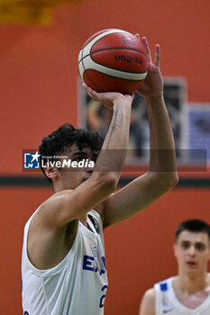 2024-07-06 - Actions of the game and players' images during the between Greece and Slovenija at Pala Cian Toma - Domegge (BL) 6 July, 2024 during the Torneo Under 20 - 22° Memorial De Silvestro/Trofeo Meneghin - TORNEO UNDER 20 - 22° MEMORIAL DE SILVESTRO/TROFEO MENEGHIN - GRECIA VS SLOVENIA - EVENTS - BASKETBALL