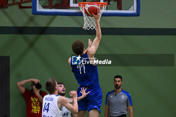 2024-07-06 - Actions of the game and players' images during the between Greece and Slovenija at Pala Cian Toma - Domegge (BL) 6 July, 2024 during the Torneo Under 20 - 22° Memorial De Silvestro/Trofeo Meneghin - TORNEO UNDER 20 - 22° MEMORIAL DE SILVESTRO/TROFEO MENEGHIN - GRECIA VS SLOVENIA - EVENTS - BASKETBALL