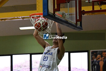 2024-07-06 - Actions of the game and players' images during the between Greece and Slovenija at Pala Cian Toma - Domegge (BL) 6 July, 2024 during the Torneo Under 20 - 22° Memorial De Silvestro/Trofeo Meneghin - TORNEO UNDER 20 - 22° MEMORIAL DE SILVESTRO/TROFEO MENEGHIN - GRECIA VS SLOVENIA - EVENTS - BASKETBALL