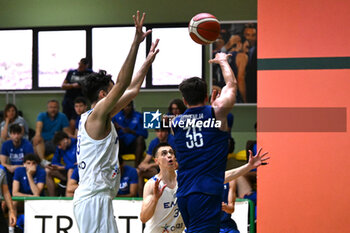 2024-07-06 - Actions of the game and players' images during the between Greece and Slovenija at Pala Cian Toma - Domegge (BL) 6 July, 2024 during the Torneo Under 20 - 22° Memorial De Silvestro/Trofeo Meneghin - TORNEO UNDER 20 - 22° MEMORIAL DE SILVESTRO/TROFEO MENEGHIN - GRECIA VS SLOVENIA - EVENTS - BASKETBALL